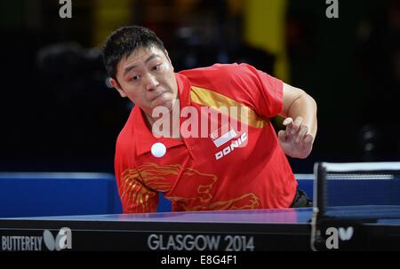 Ning Gao (SIN). Mens team semi-final. Table tennis.Scotstoun Sports Campus, Glasgow, Scotland, UK -  270714 - Glasgow 2014 Commo Stock Photo