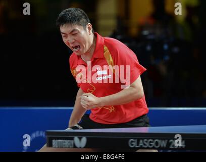 Ning Gao (SIN). Mens team semi-final. Table tennis.Scotstoun Sports Campus, Glasgow, Scotland, UK -  270714 - Glasgow 2014 Commo Stock Photo