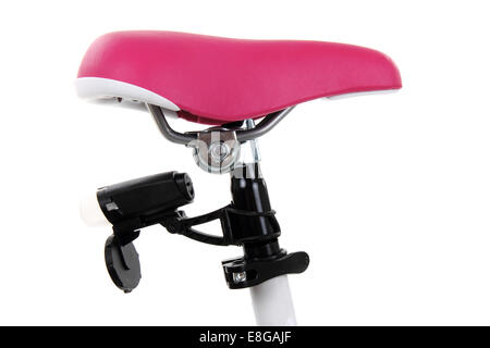 Bicycle saddle isolated on white background Stock Photo