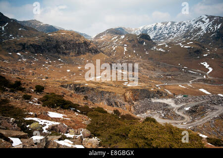 The remnants of the disused Copper mines and quarries in the Coniston Fells. Lake District National Park. Stock Photo