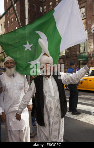 Annual Muslim Day Parade on Madison Avenue, New York City Stock Photo