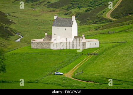 Corgarff castle, 16th century tower house in heart of emerald valley and moorlands in Cairngorms National Park, Scotland Stock Photo