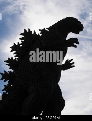 Godzilla Statue beside the Toho Hibiya Building, Tokyo, Japan. Stock Photo