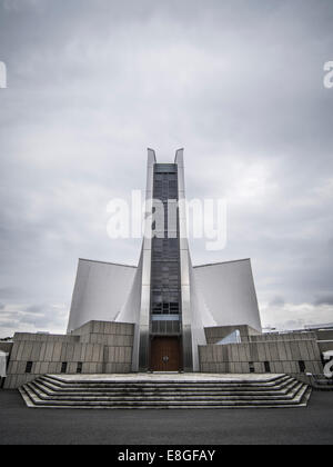 St. Mary's Cathedral Tokyo, designed by Japanese architect Tange Kenzo (dedicated in 1964) Stock Photo