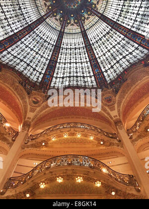 France, Paris,  Galeries Lafayette Stock Photo