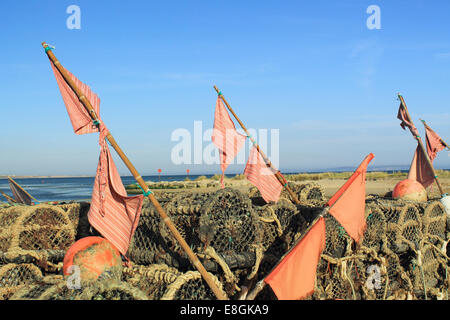 Lobster pots Stock Photo