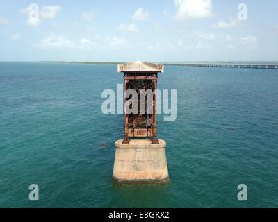 Old Flagler Railway, Bahia Honda Key, Florida Keys, Florida, United States Stock Photo