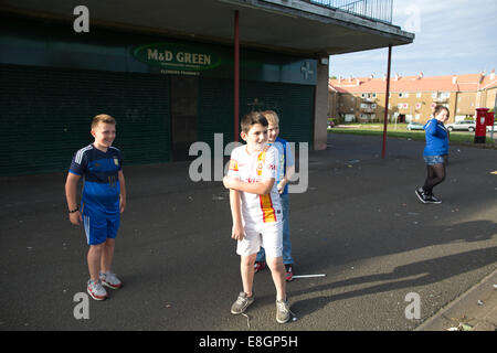 Glenburn Estate, in Paisley, which is one of the most deprived areas in Scotland and most families live in poverty, Scotland UK Stock Photo