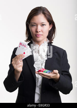 Professional Gambler  / Poker Player Stock Photo