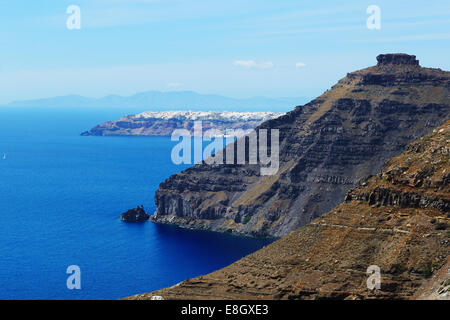 The view on Oia town, Santorini island, Greece Stock Photo