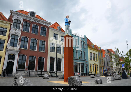 statue of poet Jacobus Bellamy, Bellamypark Vlissingen Netherlands Stock Photo