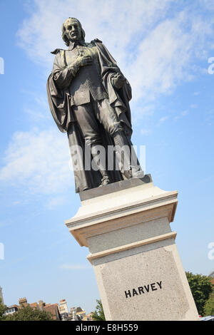 Statue of William Harvey on the Leas at Folkestone. Stock Photo