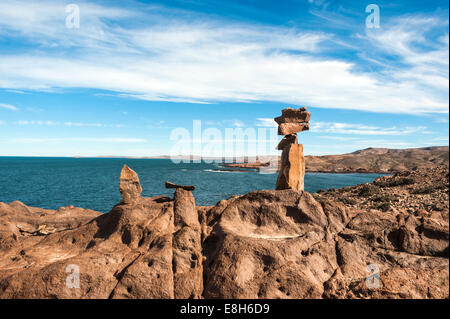 Punta Camarones,  Chubut, Patagonia, Argentina Stock Photo