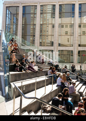 Steps at Alice Tully Hall, Upper West Side, NYC Stock Photo