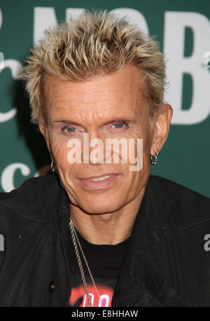 New York, USA. 7th Oct, 2014. Singer Billy  Idol  promotes his new book 'Dancing With Myself' at Barnes and Noble 5th Avenue. Credit:  Nancy Kaszerman/ZUMA Wire/Alamy Live News Stock Photo