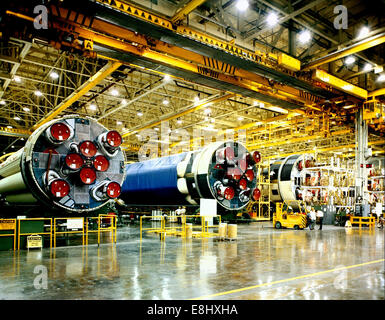 First Stages Of The Saturn IB Rockets At Michoud Assembly Facility. In ...