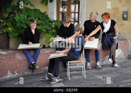 Estonia, Tallin, student Stock Photo