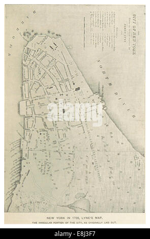 (King1893NYC) pg017 LYNE'S MAP OF NEW-YORK (1728) Stock Photo