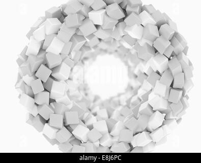 Abstract form collection of cubes Stock Photo