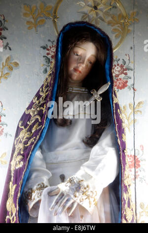 Statue of stabbed Mary in Sao Domingos's chuch Stock Photo