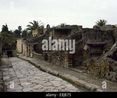 Italy. Herculaneum. Cardo V. Stock Photo