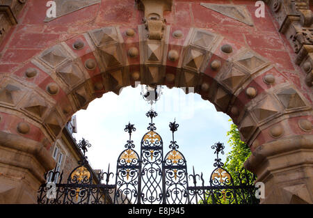 Entrance portal to Schloss Bueckeburg Palace, Bueckeburg, Lower Saxony, Germany, Europe,