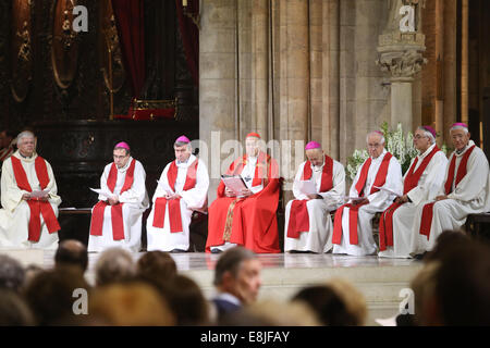 Paris catholic bishops in Notre Dame cathedral Stock Photo