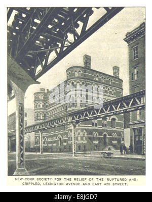 (King1893NYC) pg492 NEW-YORK SOCIETY FOR THE RELIEF OF THE RUPTURED AND CRIPPLED, LEXINGTON AVENUE AND EAST 42D STREET Stock Photo