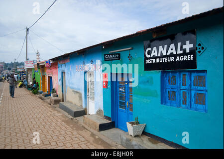 RWANDA, KIGALI: Shop fronts are often very colorful Stock Photo