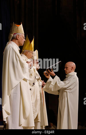 Episcopal ordination of Monseigneur Michel Aupetit in Notre-Dame de Paris cathedral. Liturgy of the catholic mass. Stock Photo