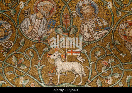 Dormition abbey. Lamb of God. Stock Photo