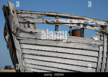 abandoned fishing boat detail Stock Photo