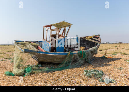 abandoned fishing boat Stock Photo