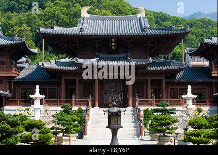 Chi Lin Buddhist Nunnery buddhist complex in Hong Kong, China Stock Photo