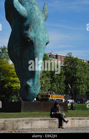 Nic Fiddian Green's horse sculpture displayed in London's Marble Arch Stock Photo