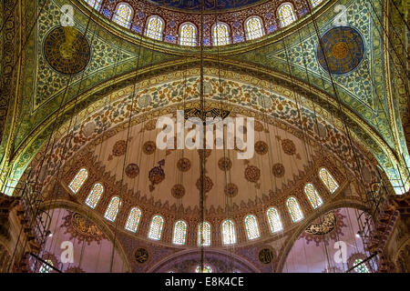 Sultan ahmed Mosque is located in the city of Istambul. It was built during the ruel of Ahmed I. It's populary known as the Blue Stock Photo