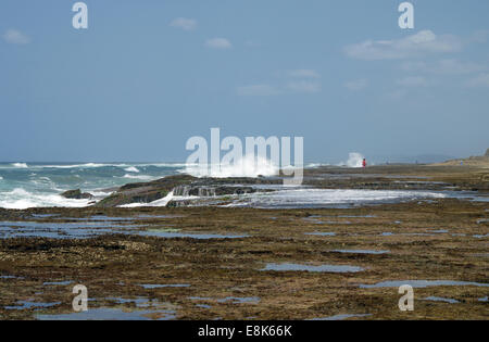 Rock pools at Mission Rocks - iSimangaliso Wetland Park, South Africa Stock Photo