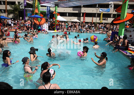 The 2014 Dinah Shore Weekend, Club Skirts  'Pool Party'  Featuring: Atmosphere Where: Palm Spings, California, United States When: 06 Apr 2014 Stock Photo