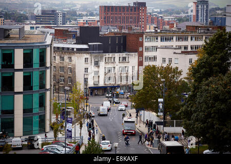 Leeds University Leeds Yorkshire looking back into the city centre Stock Photo