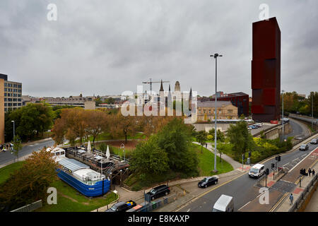 Leeds University Leeds Yorkshire looking back into the city centre Stock Photo