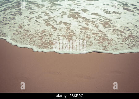 Tropical beach wave in a retro style Stock Photo