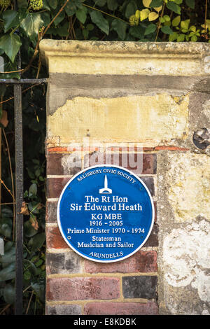 Arundells in Cathedral Close, Salisbury - home of former Prime Minister Sir Edward Heath; früheres Wohnhaus von Edward Heath Stock Photo