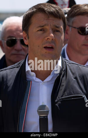 Matteo Renzi, since 22 February 2014 Prime Minister of Italy, in Genoa, Italy. Stock Photo