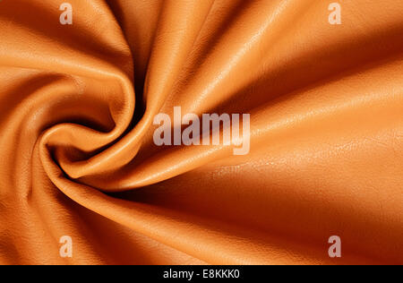 Tan color draped leather for background Stock Photo