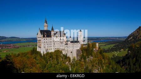 FUSSEN, GERMANY - October 09:  Schloss Neuschwanstein, a castle in Fussen Germany, on the 09 October 2014 Stock Photo