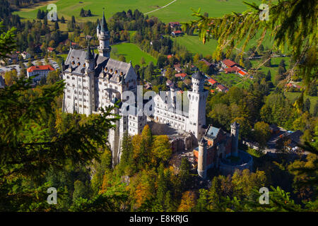 FUSSEN, GERMANY - October 09:  Schloss Neuschwanstein, a castle in Fussen Germany, on the 09 October 2014 (Photo by Mitchell Gun Stock Photo