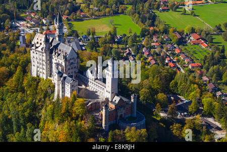 FUSSEN, GERMANY - October 09:  Schloss Neuschwanstein, a castle in Fussen Germany, on the 09 October 2014 (Photo by Mitchell Gun Stock Photo