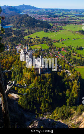 FUSSEN, GERMANY - October 09:  Schloss Neuschwanstein, a castle in Fussen Germany, on the 09 October 2014 (Photo by Mitchell Gun Stock Photo