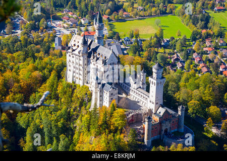 FUSSEN, GERMANY - October 09:  Schloss Neuschwanstein, a castle in Fussen Germany, on the 09 October 2014 (Photo by Mitchell Gun Stock Photo