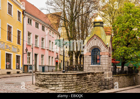 Orthodox Shrine On Pikk Street Tallinn Estonia Stock Photo